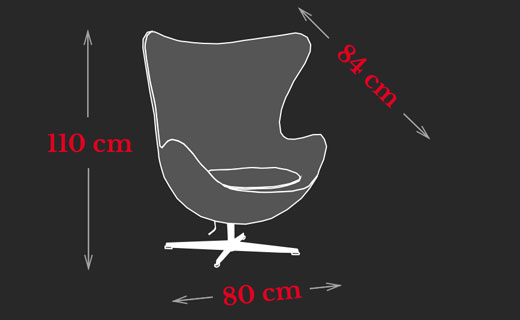 Egg Chair Arne Jacobsen Maße