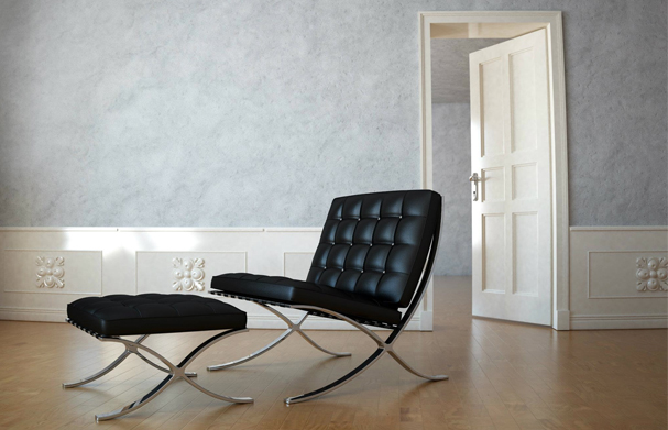 Barcelona Stuhl mit Ottomane