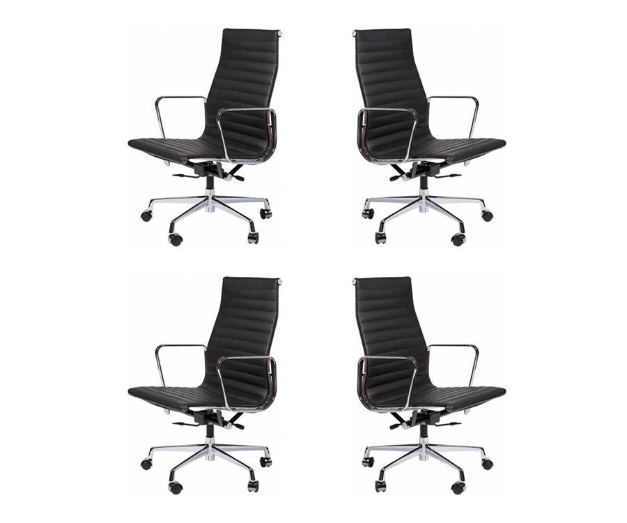 4 x Aluminium Group Executive Chair