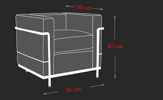 LC2 Sessel Maße