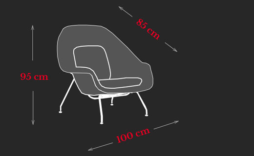 Womb Chair Saarinen Maße