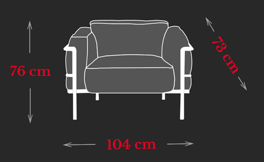 Grand Confort Sessel Le Corbusier Maße