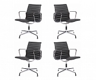 4 x Aluminium Group Management Chair Futura Leather